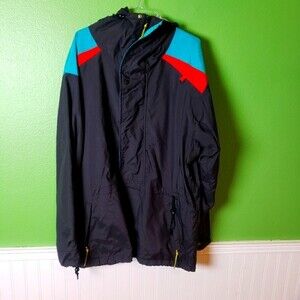 Men Y2K Vintage 90's Color Block REI Ultracet by Burlington Windbreaker Rain
